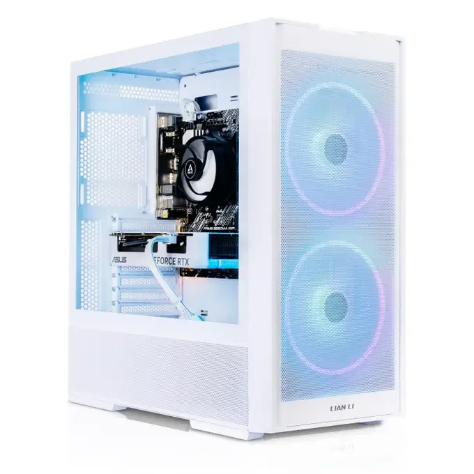 AWD-IT FROST Ryzen 5 5500 6 Core NVIDIA RTX 5060 8GB White AI Desktop PC for Gaming, image 1 of 1