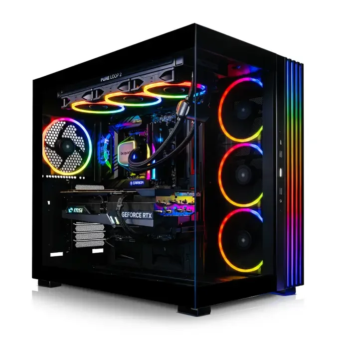 AWD-IT Light Base 900 FX AMD Ryzen 7 9800X3D Nvidia RTX 5080 16GB AI Desktop PC for Gaming, image 1 of 1