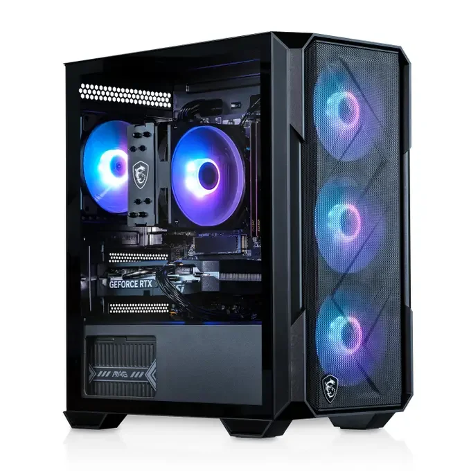 AWD-IT Mesh Ryzen 5 5500 6 Core NVIDIA RTX 5060 8GB, 1TB SSD, Desktop PC for Gaming, image 1 of 1
