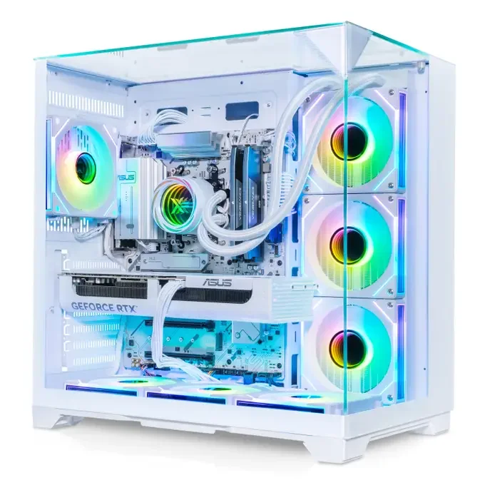 AWD-IT Xpanse ICE White AMD Ryzen 5 7600 RTX 5070 12GB AI Desktop PC for Gaming, image 1 of 1