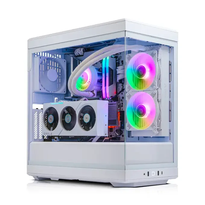 AWD-IT Y40 Snow White Ryzen 5 8400F RTX 5070 12GB AI White Desktop PC for Gaming, image 1 of 1