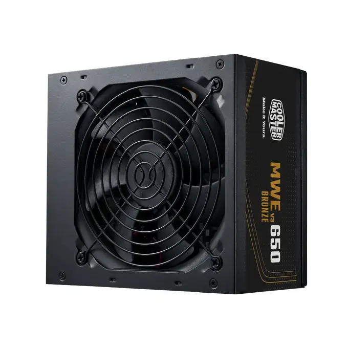 Cooler Master MWE 650w PSU ATX 3.1 Bronze Rated Power Supply Unit - MPE-6501-ACABW-3BUK, image 1 of 1