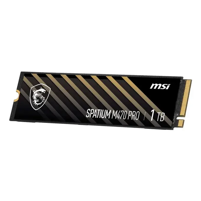 MSI SPATIUM M470 PRO 1TB SSD PCIe 4.0 NVMe M.2 Solid State Drive - 6000MBs Read / 5000MBs Write - S78-440L0J0-P83, image 1 of 1