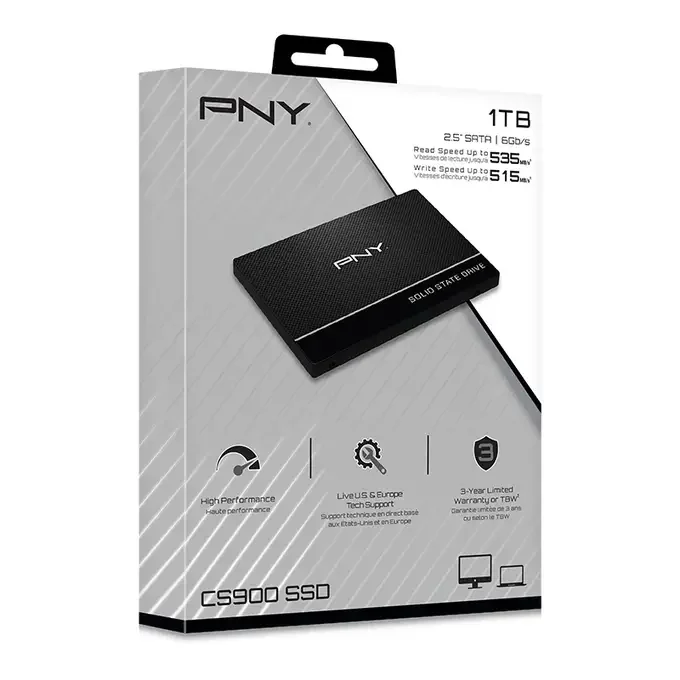 PNY CS900 1TB SATA III 2.5 Inch Internal Solid State Drive - SSD7CS900-1TB-RB, image 1 of 1