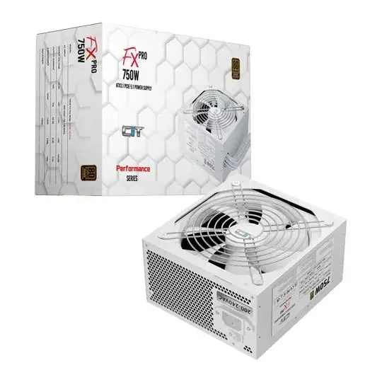 CiT FX Pro 750W ATX 3.1 Non Modular 80 Plus Bronze PSU White, image 1 of 1