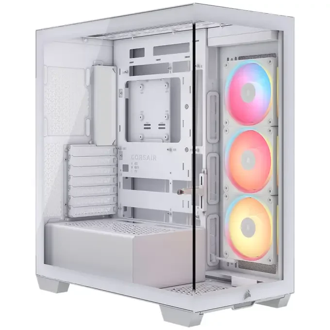 Corsair 3500X LX-R ARGB Mid-Tower PC Case – White, High-Airflow Tempered Glass ATX Gaming Chassis – CC-9011325-WW, image 1 of 1