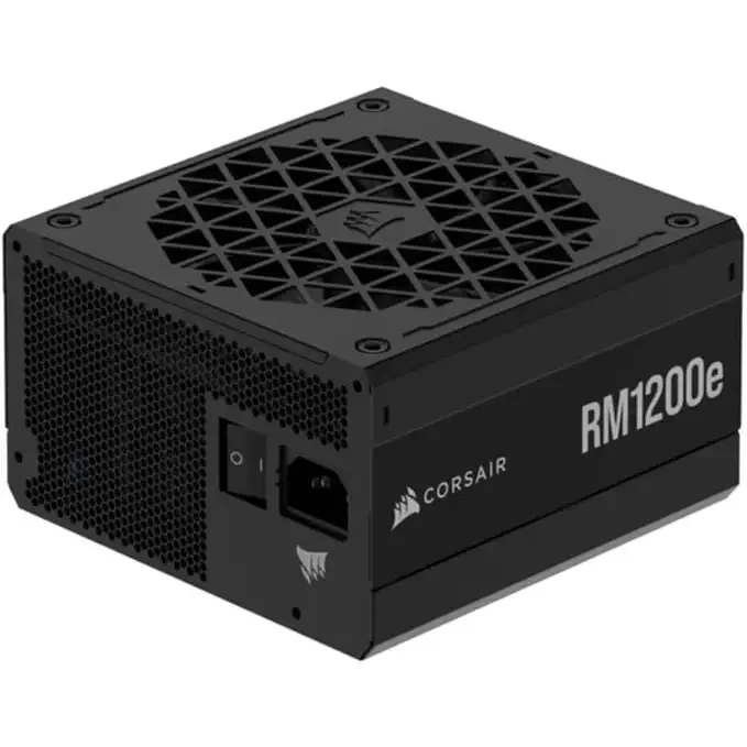 Corsair RM1200e 1200W 80+ Platinum Fully Modular ATX 3.1 PCIe 5.1 Power Supply with ThermalProtect - Black, image 1 of 1