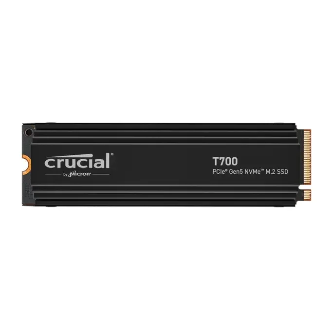 Crucial T700 2TB SSD with Heatsink PCIe Gen 5 NVMe M.2 Solid State Drive - CT2000T700SSD5, image 1 of 1