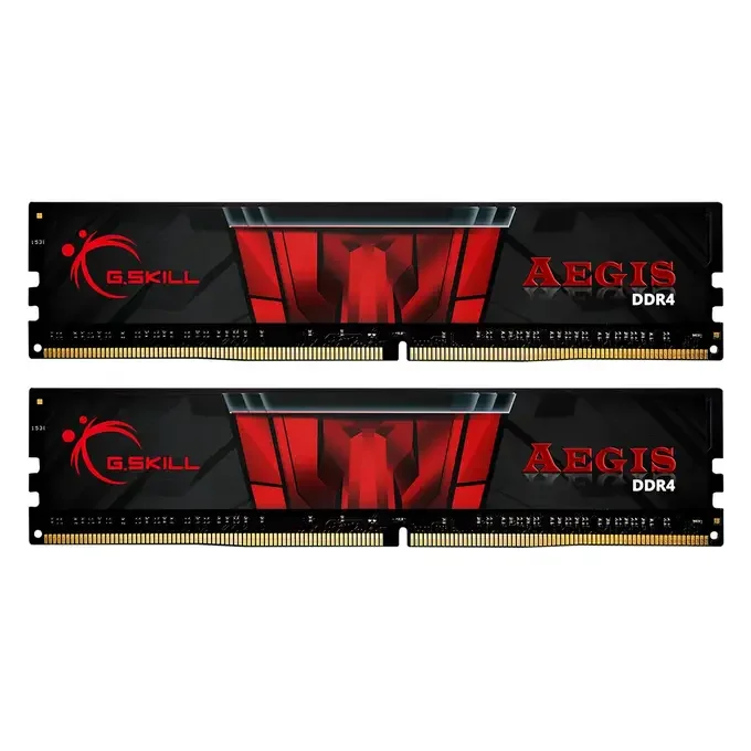 G.Skill Aegis 16GB (2x8GB) DDR4 3200MHz CL16 Memory Kit - Black - F4-3200C16D-16GIS, image 1 of 1