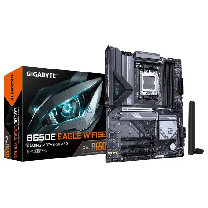 Gigabyte B650E EAGLE WIFI6E AM5 B650 ATX Motherboard - DDR5, WIFI 6E, image 1 of 1