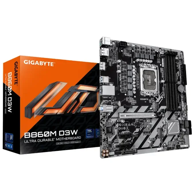 Gigabyte B860M D3W LGA 1851 B860 Micro-ATX Motherboard - DDR5, image 1 of 1