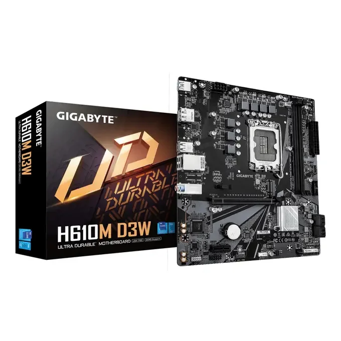 Gigabyte H610M D3W LGA 1700 H610 Micro-ATX Motherboard - DDR5, image 1 of 1