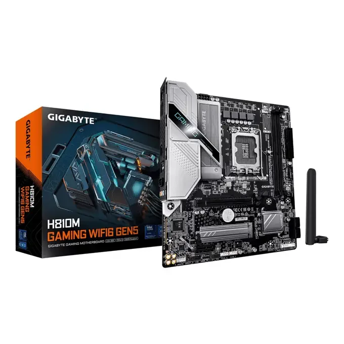 Gigabyte H810M GAMING WIFI6 GEN5 LGA 1851 H810 Micro-ATX Motherboard - DDR5, WIFI 6, image 1 of 1