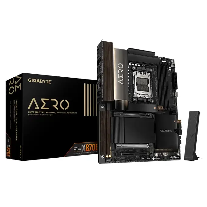 Gigabyte X870E AERO X3D DARK WOOD AMD Ryzen DDR5 ATX Motherboard - Socket AM5, image 1 of 1
