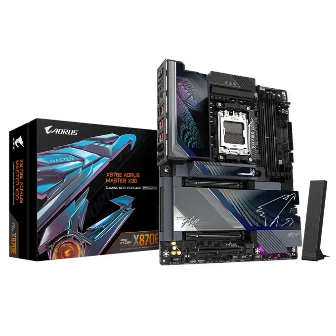 Gigabyte X870E AORUS MASTER X3D ATX AMD Ryzen DDR5 WIFI Motherboard – Socket AM5, image 1 of 1