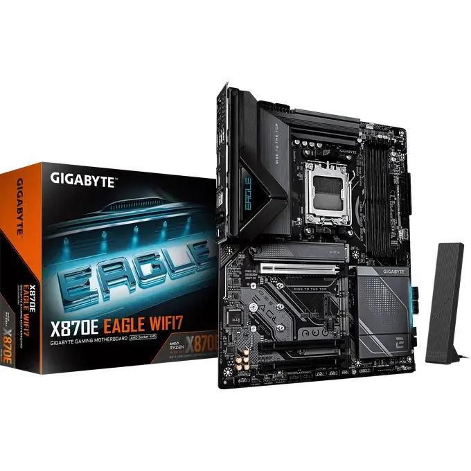 Gigabyte X870E EAGLE WIFI7 AM5 X870 ATX Motherboard - DDR5, WIFI 7, image 1 of 1