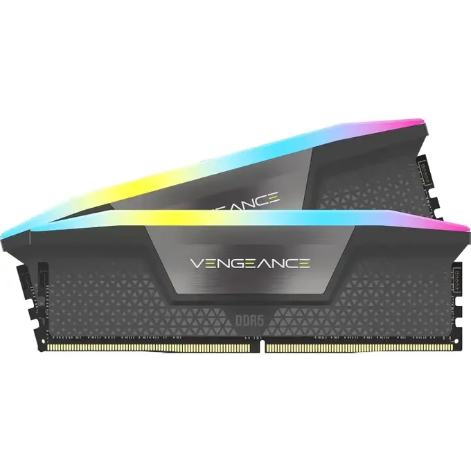 Corsair VENGEANCE RGB 64GB (2x32GB) DDR5 DRAM 6000MT/s CL40 Memory Kit - Black - CMH64GX5M2D6000Z40, image 1 of 1