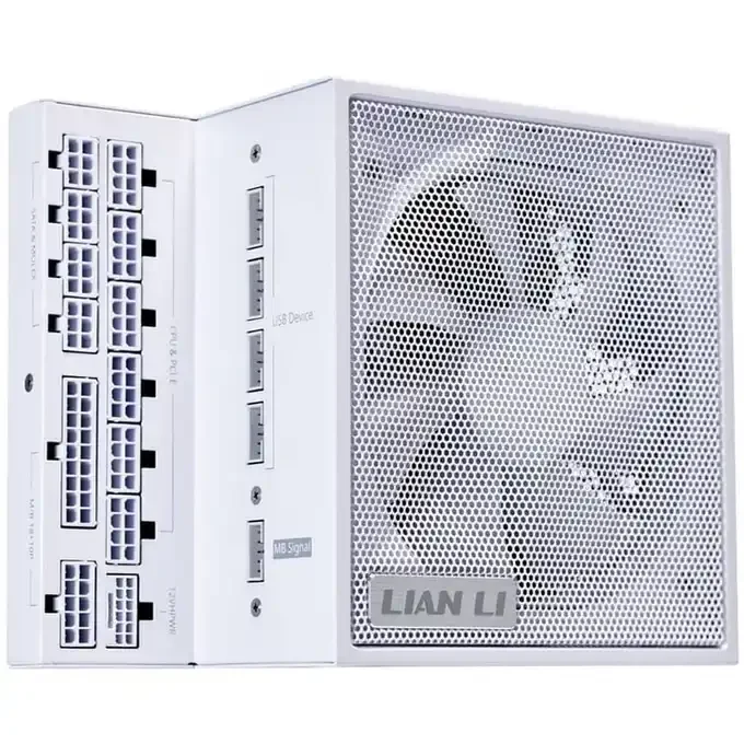 Lian Li Edge 850W 80 PLUS Platinum Fully Modular ATX 3.1 PCIe 5.1 Power Supply – White – G9P.EG0850.WE00.UK, image 1 of 1