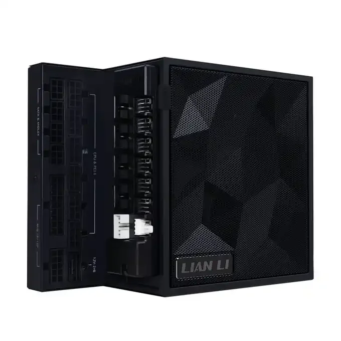 Lian Li Edge Gold 1000W ATX 3.1 PCIe 5.1 80+ Gold Modular Power Supply with USB Hub - Black - EG1000G Black, image 1 of 1
