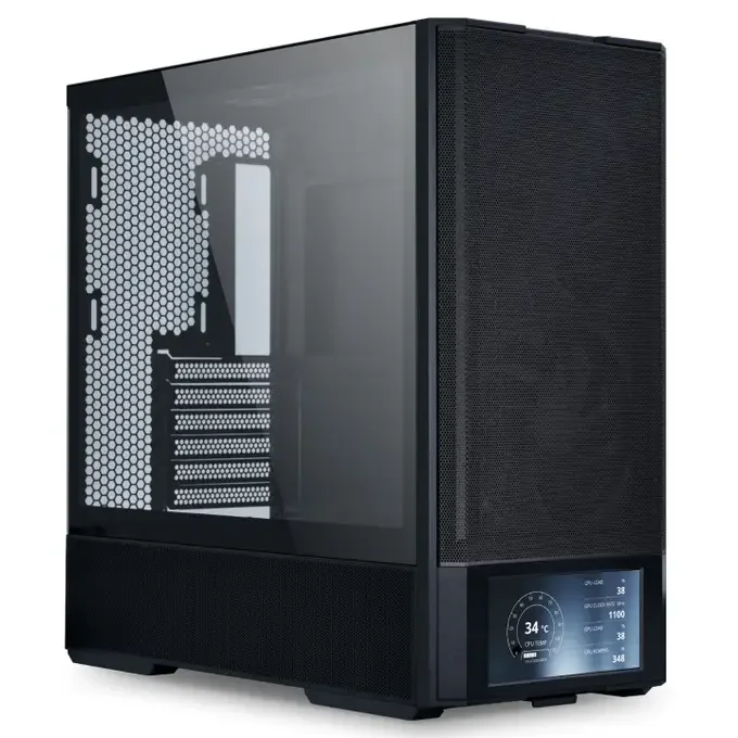 Lian Li Lancool 207 Digital Tempered Glass Mid Tower PC ATX Case - Black, image 1 of 1