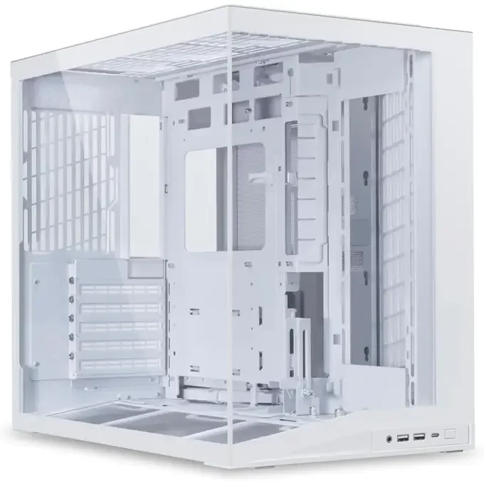 Lian Li O11 Dynamic Mini V2 ATX Mid-Tower PC Case Tempered Glass - White - O11DMIV2W, image 1 of 1