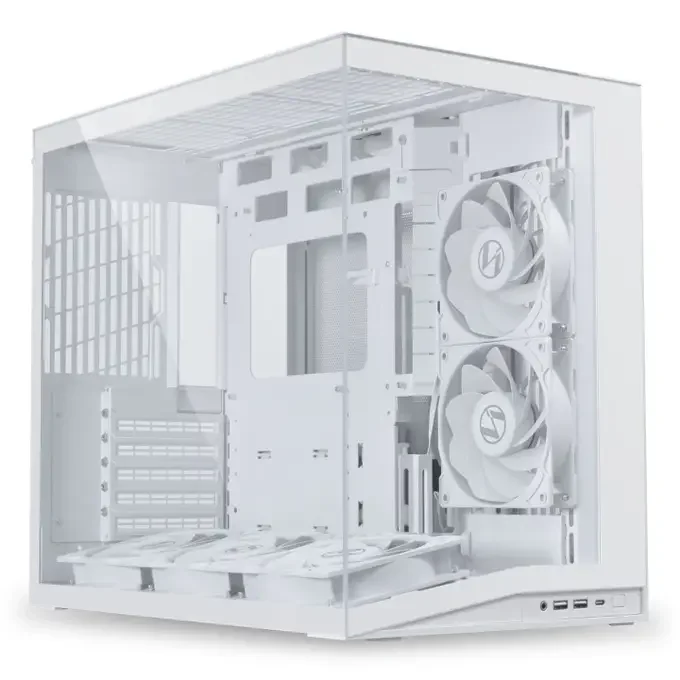 Lian Li O11 Dynamic Mini V2 Flow ATX Mid-Tower PC Case Tempered Glass - White - O11DMIV2FW, image 1 of 1