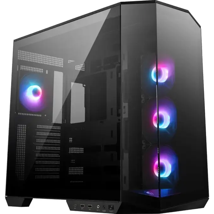 MSI MAG PANO 100R PZ Tempered Glass Midi-ATX Tower Gaming PC Case - Black, image 1 of 1