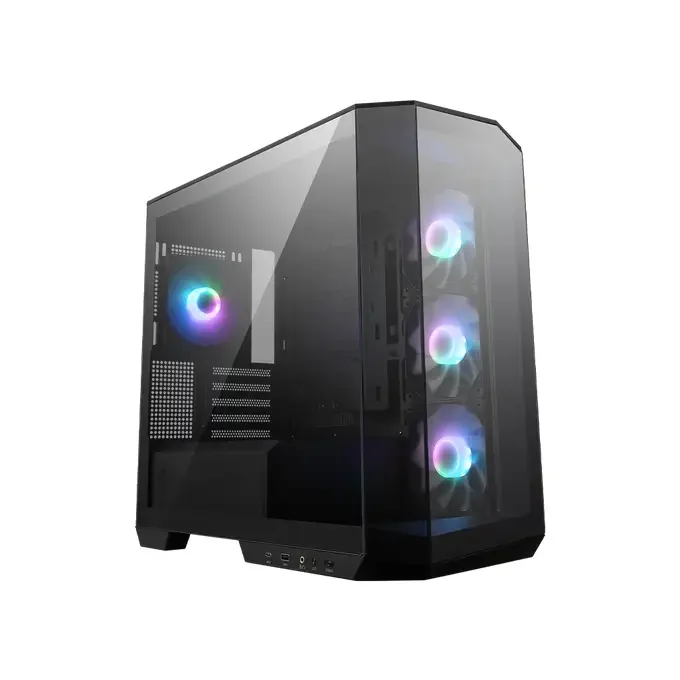 MSI MAG PANO M100R PZ Tempered Glass Micro-ATX Tower Gaming PC Case - Black, image 1 of 1