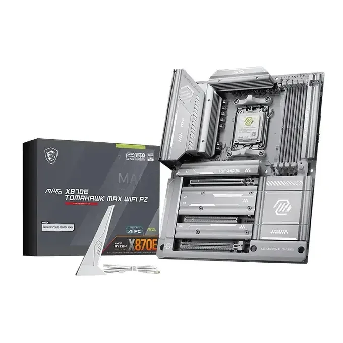 MSI MAG X870E TOMAHAWK MAX WIFI PZ AMD Ryzen DDR5 WIFI PROJECT ZERO Motherboard - Socket AM5, image 1 of 1