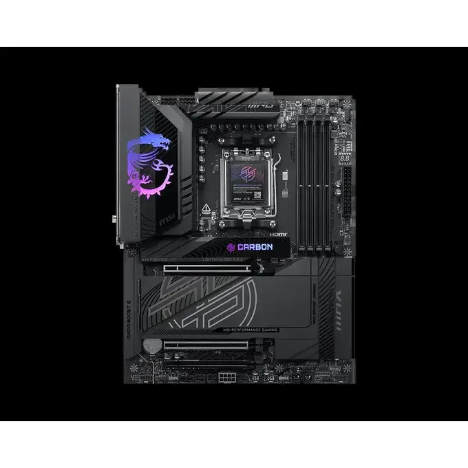 MSI MPG X870E Carbon MAX WiFi AMD DDR5 PCIe 5.0 ATX Motherboard - Socket AM5 - MPG X870E CARBON MAX WIFI, image 1 of 1