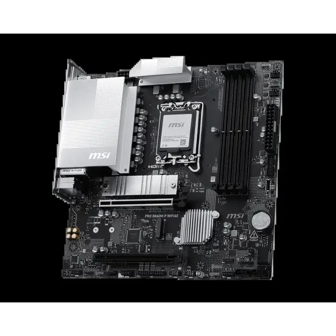 MSI PRO B860M-P WiFi 6E Intel DDR5 Micro ATX Motherboard - LGA 1851 - PRO B860M-P WIFI6E, image 1 of 1
