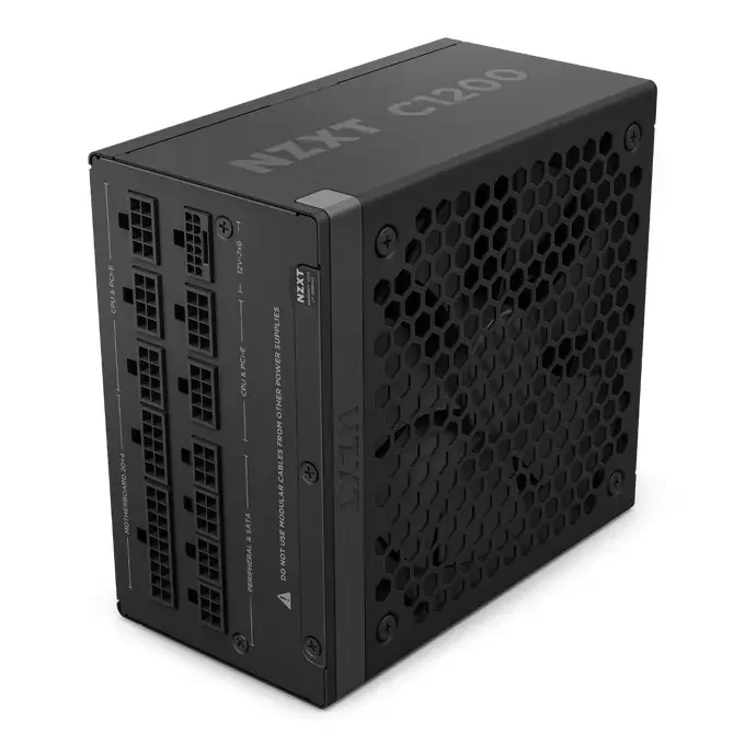 NZXT C1200 Fully Modular Cybernetics A- 80 Plus Gold ATX 3.1 Black PSU - PA-2G2BB-UK, image 1 of 1