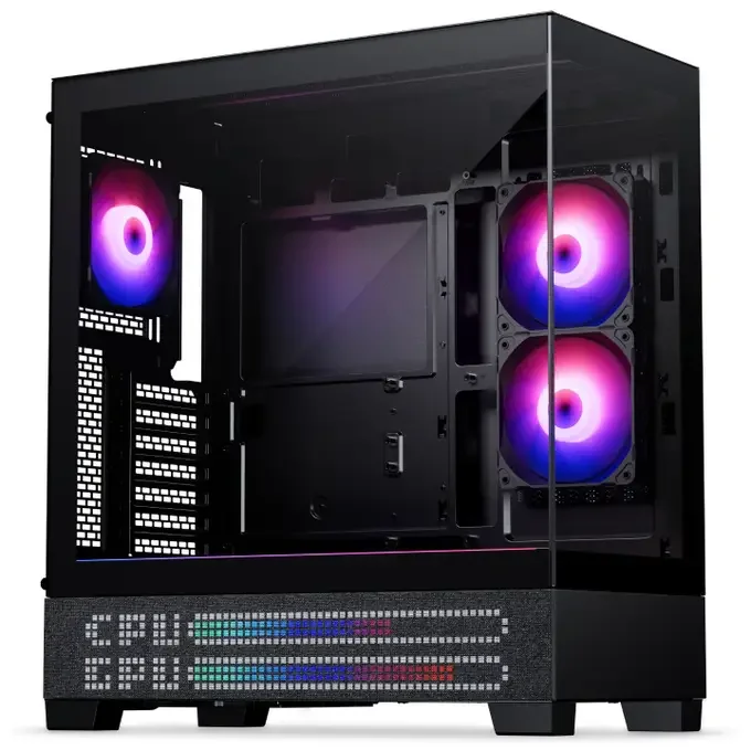 Phanteks XT View ATX Tempered Glass PC Case with LED Matrix DRGB – Charcoal Black, image 1 of 1