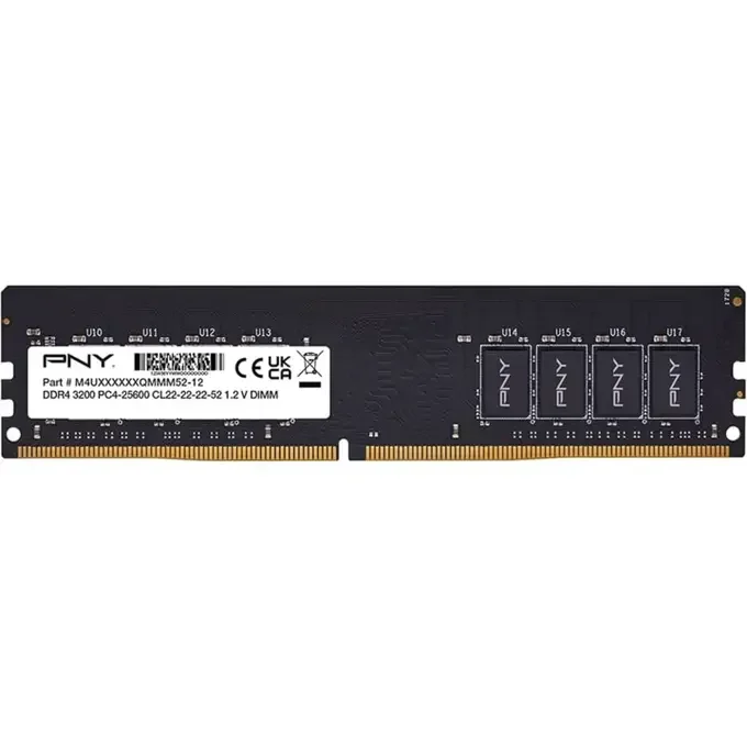 PNY 8GB (1x8GB) 3200MHz DDR4 U-DIMM CL22 Memory Module - MD8GSD43200-SI - OEM, image 1 of 1