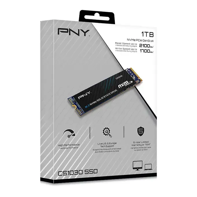 PNY CS1030 1TB M.2 PCI Express 3.0 NVMe - System Integration Drive, image 1 of 1