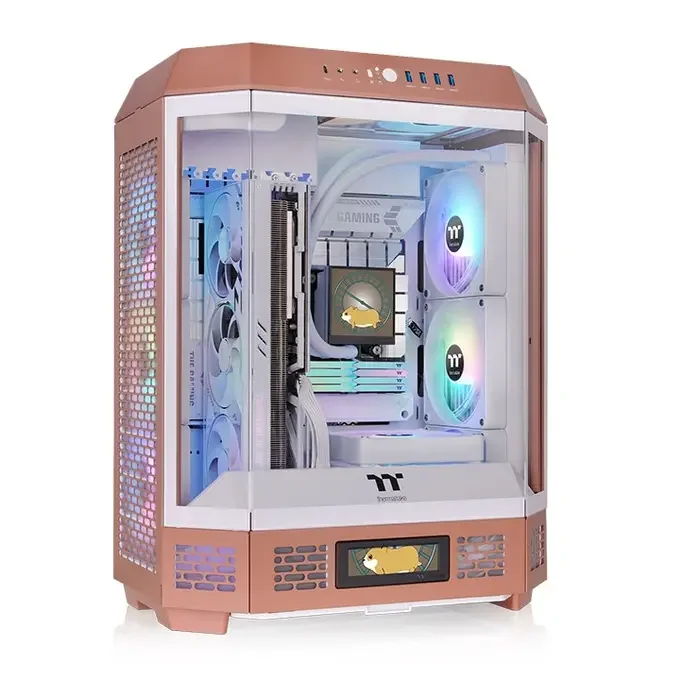 Thermaltake The Tower 600 Mocha Mousse E-ATX Tempered Glass ARGB Gaming PC Case - CA-1Z1-00MUWN-00, image 1 of 1
