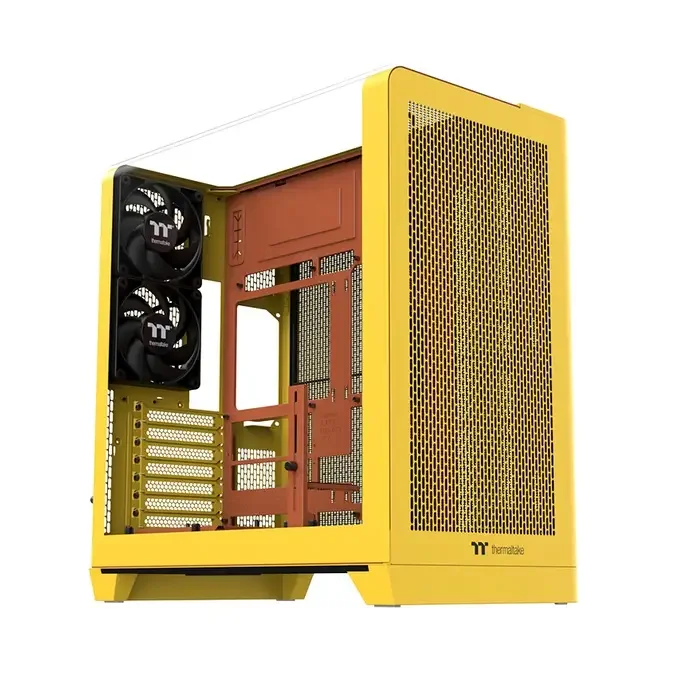Thermaltake The View 390 Air Butter Caramel Dual Chamber Mid Tower Tempered Glass PC Gaming Case - CA-11F-00MMWN-00, image 1 of 1