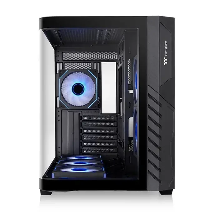 Thermaltake Vision 330 CR ARGB Curved Glass ATX Mid Tower Gaming Case - 6 x 120mm ARGB Fans - Black - CA-11V-00M1WN-00, image 1 of 1