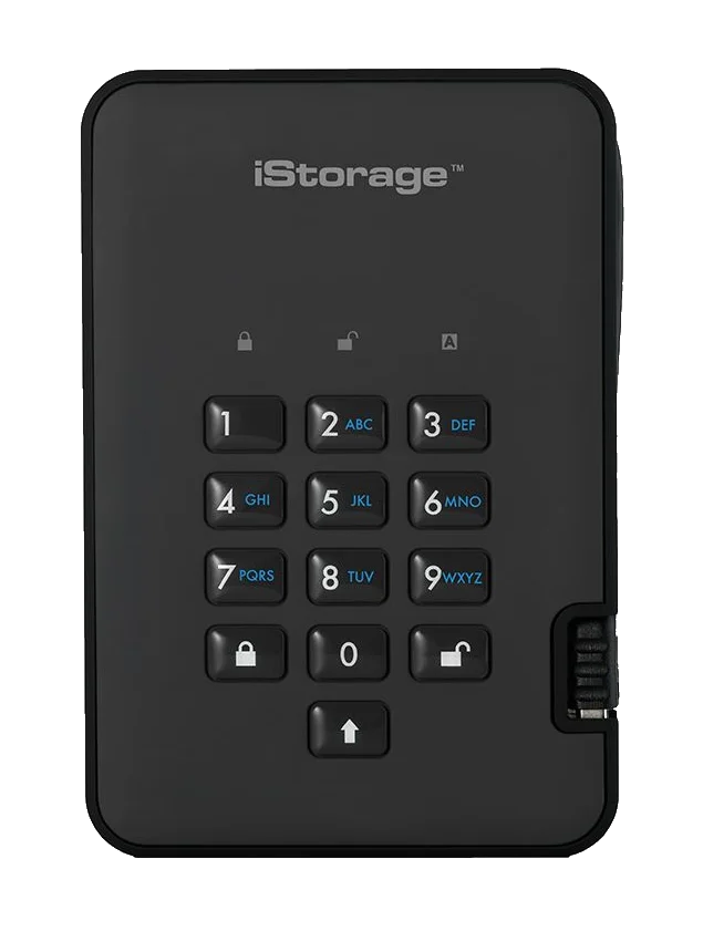 iStorage diskAshur2 (1000GB) Solid State Drive USB 3.1 Encrypted 256-bit (Ocean Blue), image 1 of 1