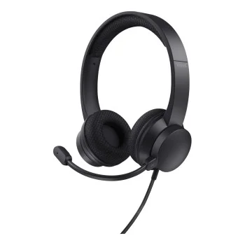 Trust Ayda USB-ENC PC Wired On-Ear Stereo Headset - Black, image 1 of 1