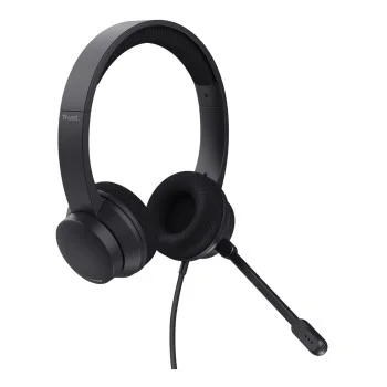 Trust HS-260 ENC Wired On-Ear Headset - Black, image 1 of 1