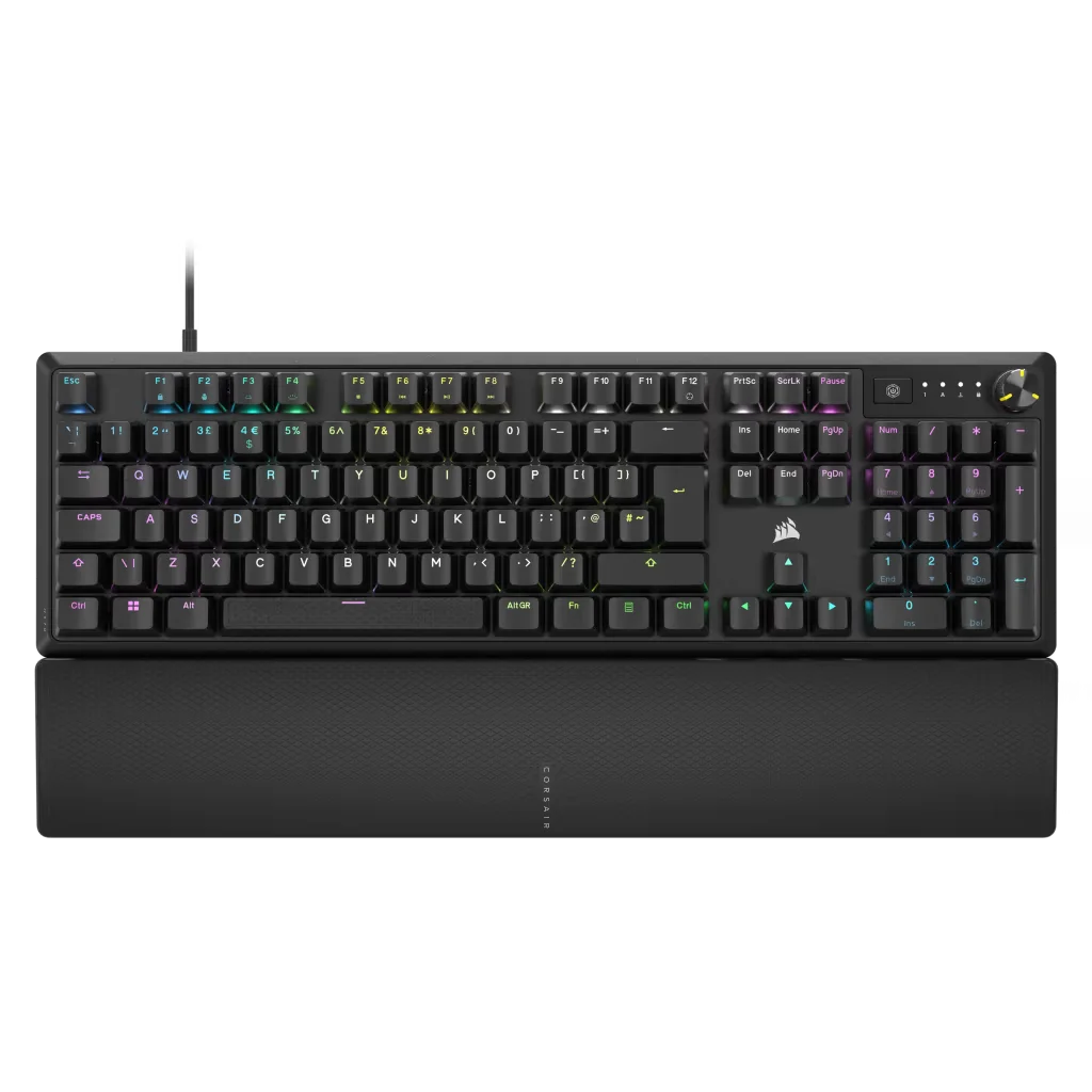 Corsair K70 CORE RGB Mechanical Gaming Keyboard with Palm Rest - Black (UK), image 1 of 8