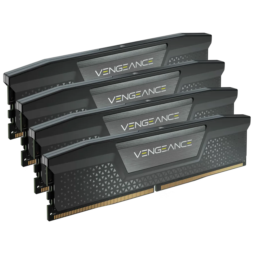 Corsair VENGEANCE 96GB (4x24GB) DDR5 DRAM Up To 5600MT/S CL40 Memory Kit - Black, image 1 of 8