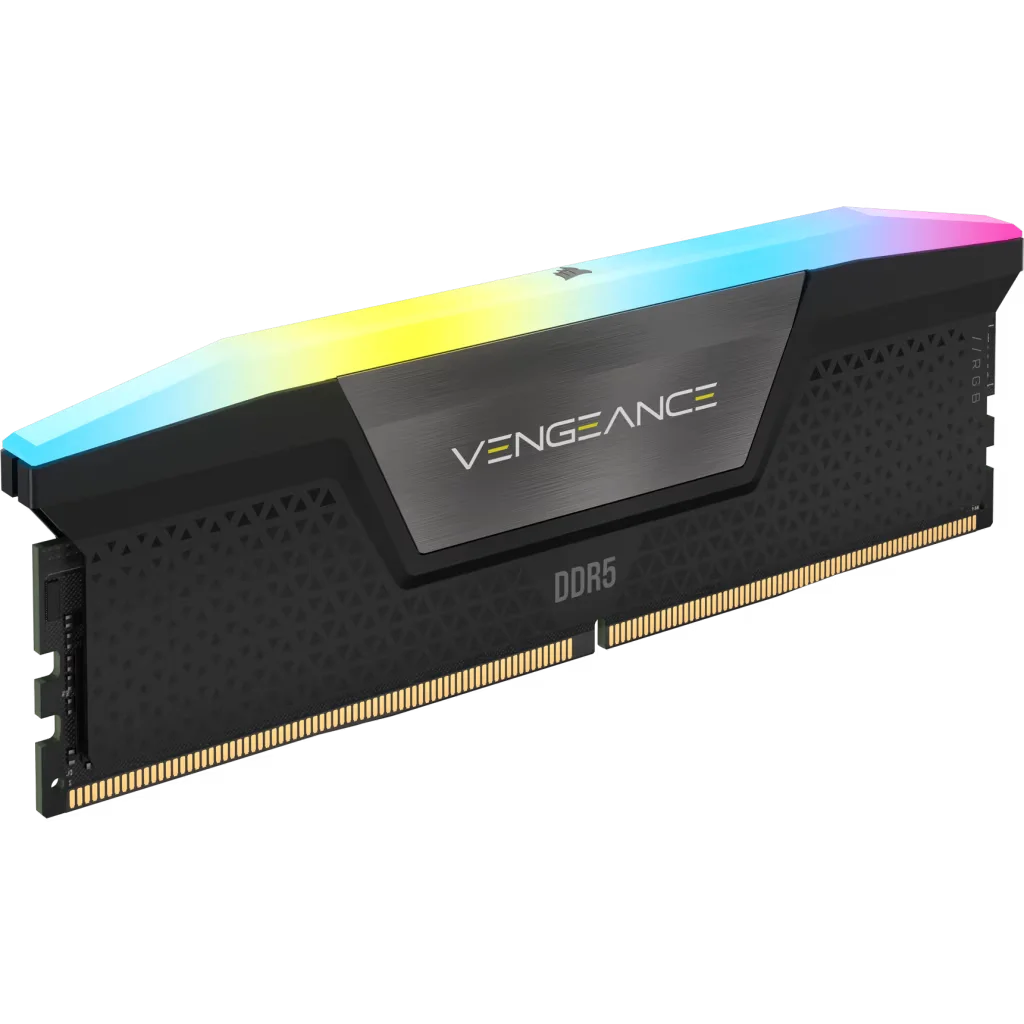 Corsair VENGEANCE RGB 8GB (1x8GB) DDR5 DRAM Up To 5200MT/s CL40 Memory Kit - Black, image 1 of 8