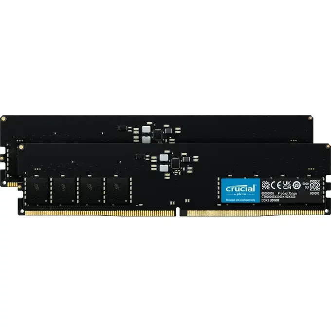 Crucial 64GB (2x32GB) DDR5 4800MHz Memory Kit - CT2K32G48C40U5, image 1 of 1