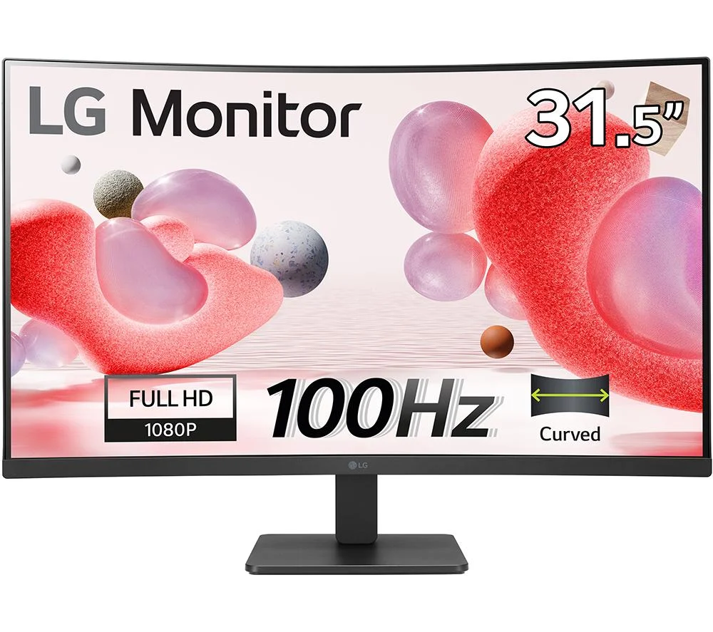 LG 32MR50C-B.AEKQ Full HD 32" Curved VA LCD Monitor - Black, image 1 of 1