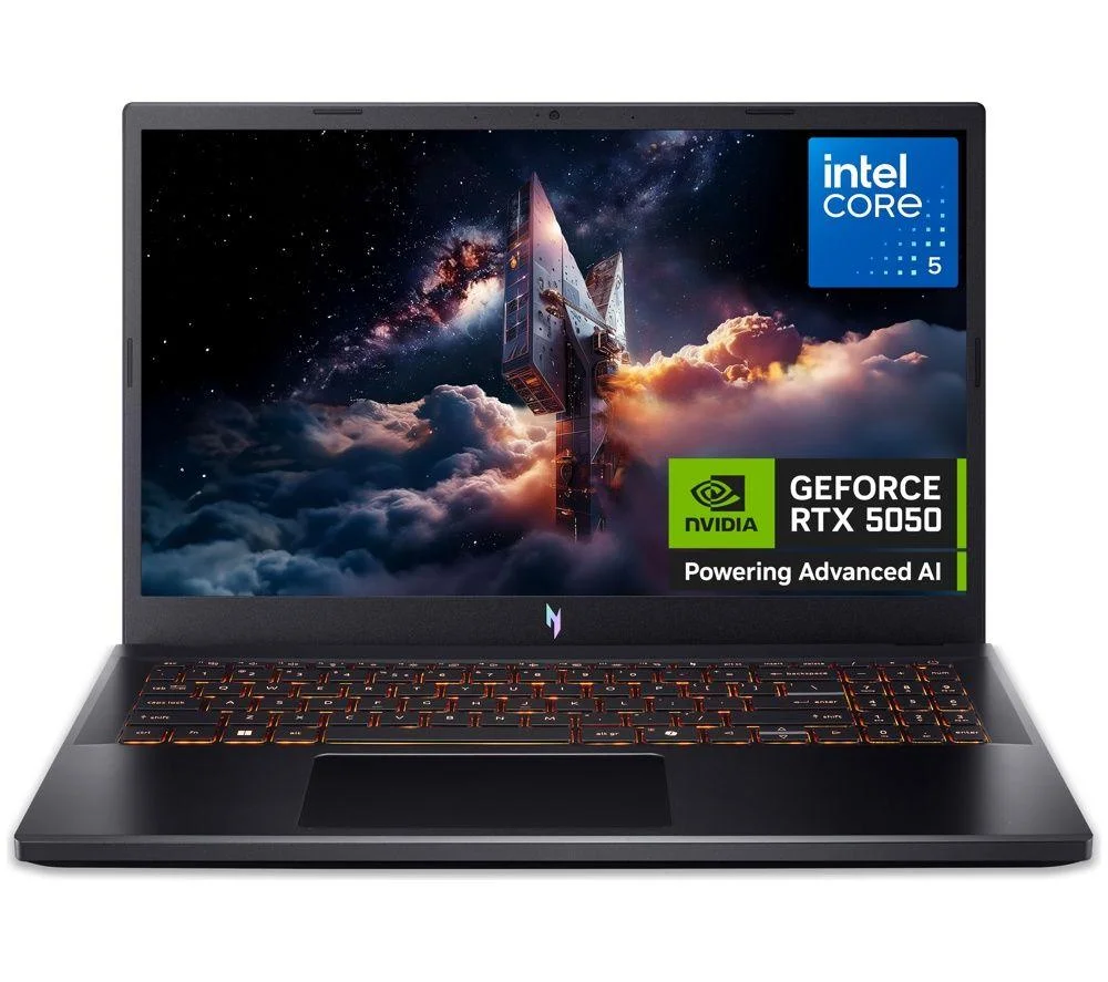 ACER Nitro V 15 AI 15.6" Gaming Laptop - Intel Core 5, RTX 5050, 512 GB SSD, Black, image 1 of 1