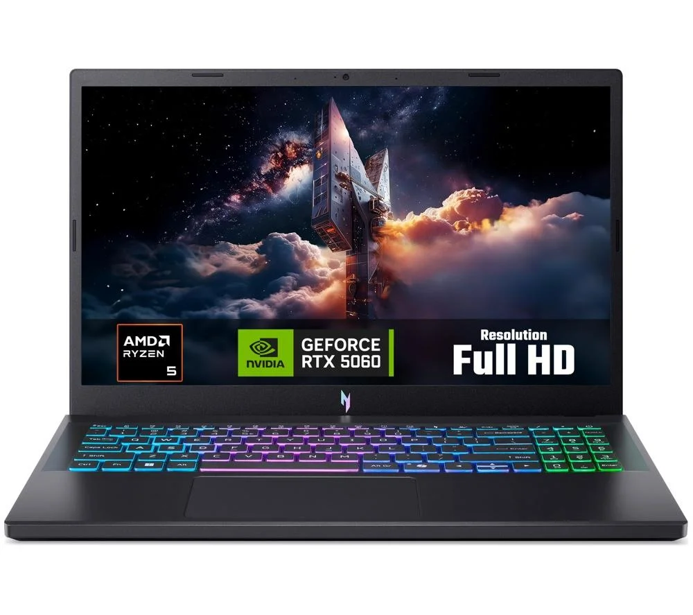 Acer Nitro V 15 ANV15-A31-R81Z AMD Ryzen 5 150 16GB RAM 512GB SSD RTX 5060 15.6" Windows 11 Home Gaming Laptop, image 1 of 1