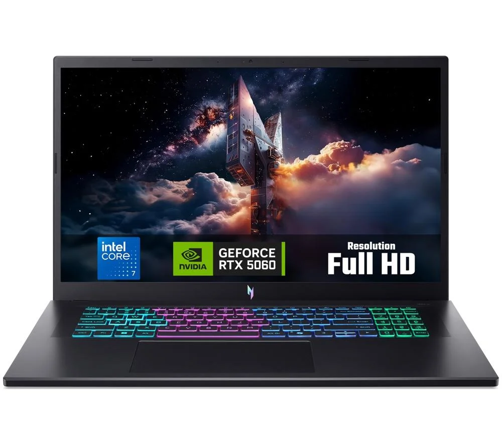 ACER Nitro V17 AI 17.3" Gaming Laptop - Intel Core 7, RTX 5060, 512 GB SSD, Black, image 1 of 1