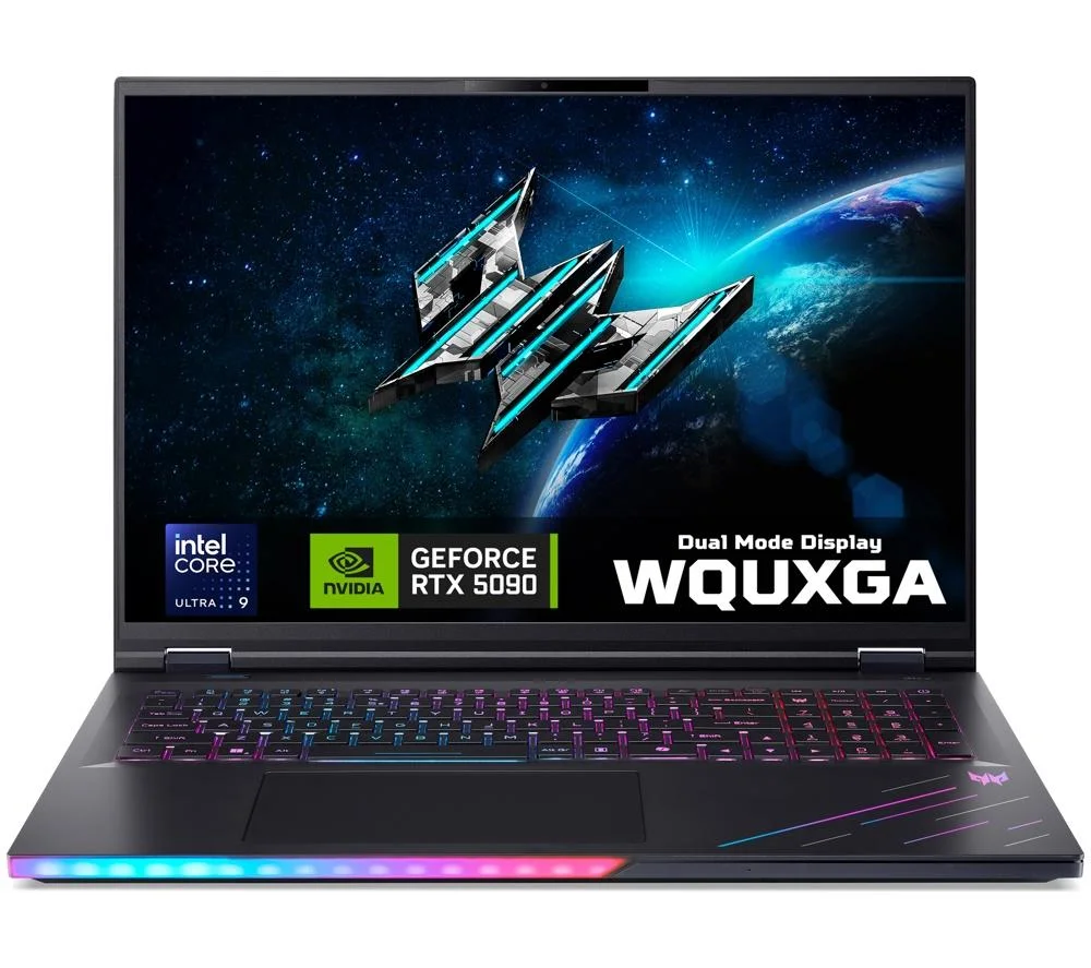 ACER Predator Helios 18 AI 18" Gaming Laptop - Intel Core Ultra 9, RTX 5090, 2 TB SSD, Black, image 1 of 1